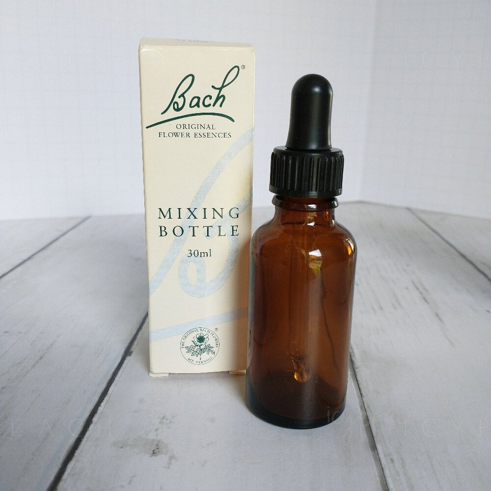 Bach Flower Essences Mixing Bottle 30ml Empty Amber Glass with Dropper Top New
